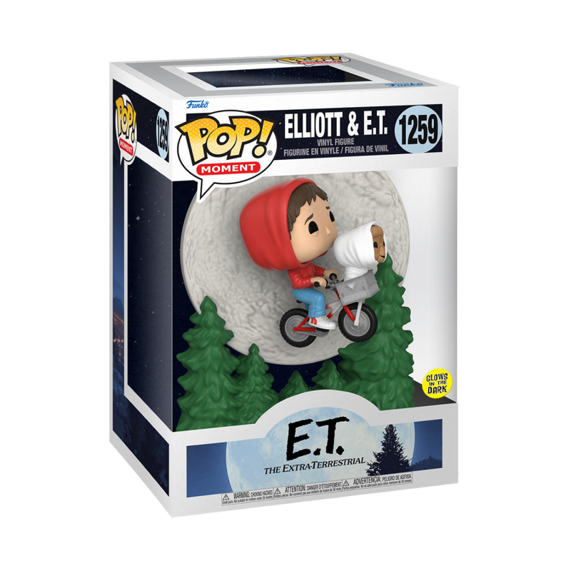 Elliott & E.T. Flying (Glow) E.T. 40th Anniversary Funko Pop! Movies Vinyl Figure