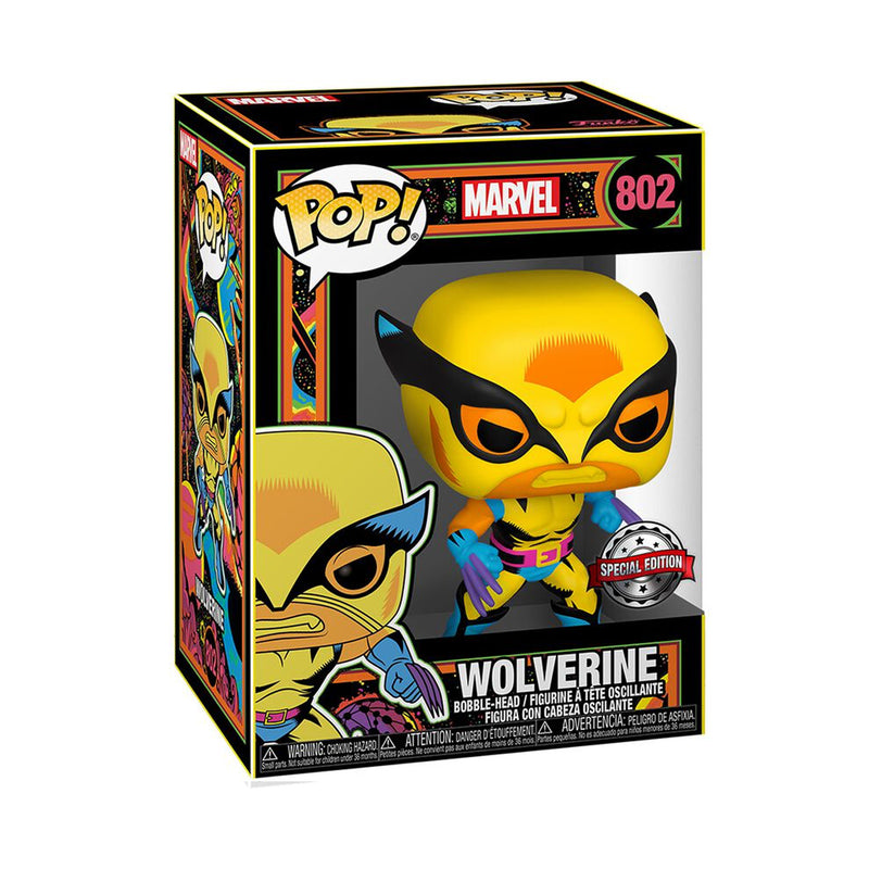 Wolverine (Blacklight) X-Men Marvel Funko Pop! & Tee Box